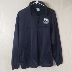 USA Olympic Commitee navy blue zip up jacket size large